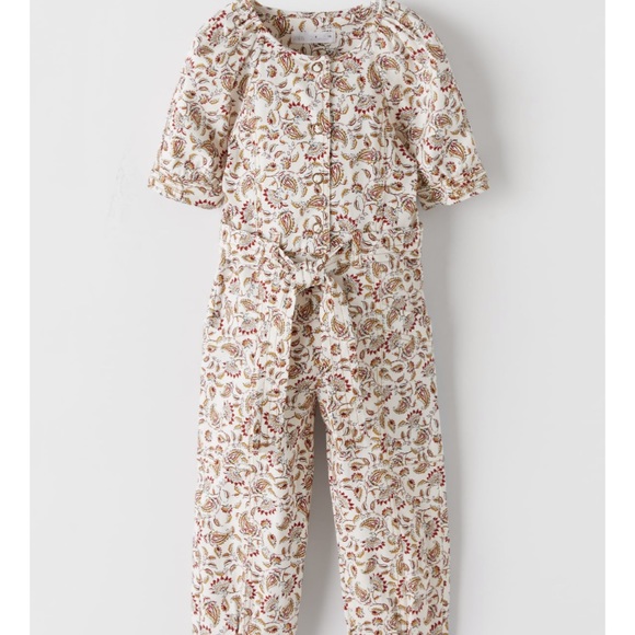 Zara Other - NWT Zara Girls Floral Printed Jumpsuit